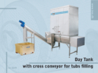 0249 Day Tank with cross conveyor for tubs filling